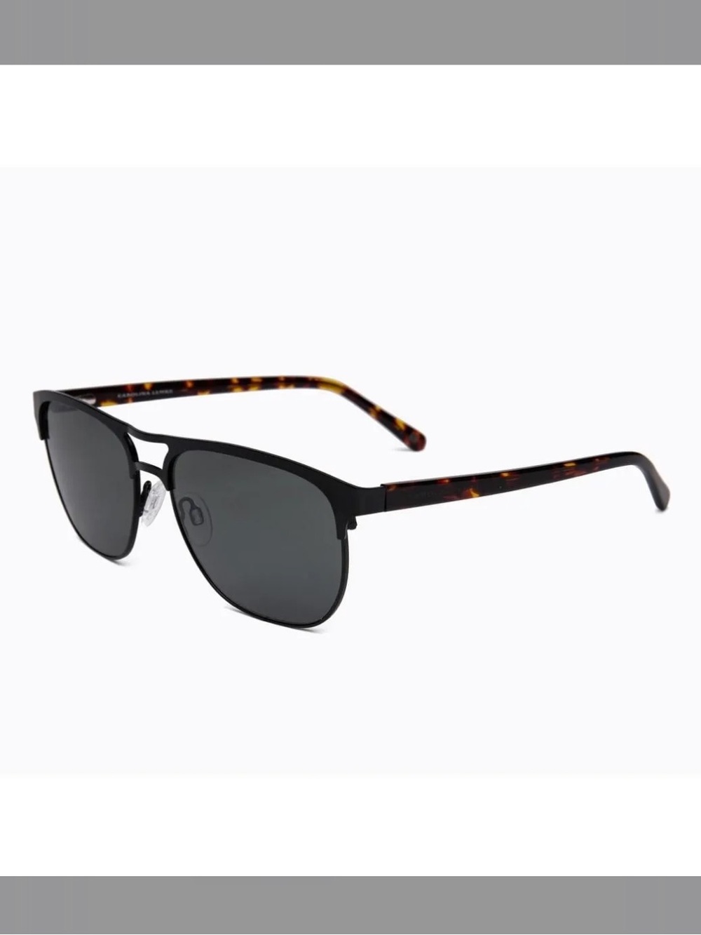 Carolina Lemke Men's Black Aviator Sunglasses